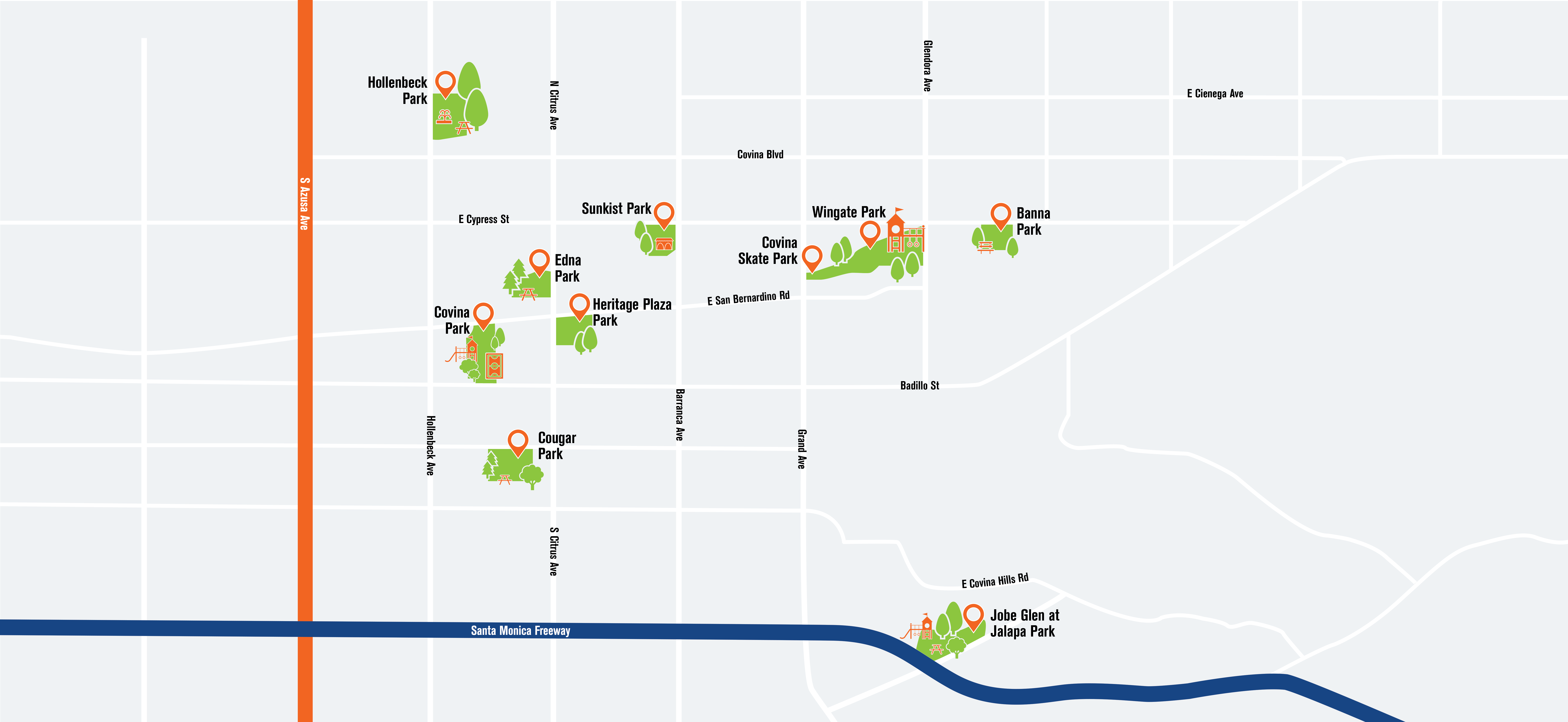 City of Covina parks map