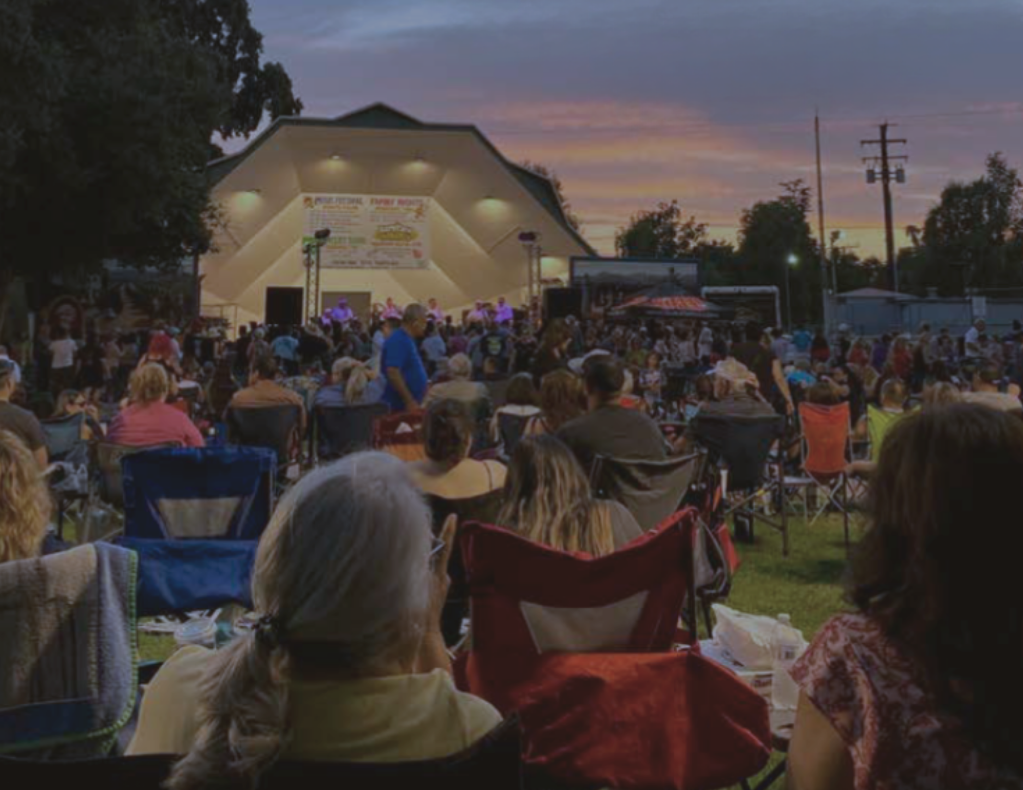 Image of concert in the park at Covina Park Bandshell